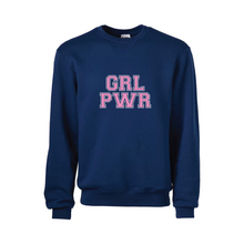 Load image into Gallery viewer, &quot;VARSITY&quot; GRL PWR Chenille Hoodie &amp; Crewneck - Blue &amp; Pink